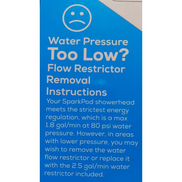 SPARKPOD Rainfall Shower Head OPEN BOX Unused Black Matte 6" x 6" $59.95 Retail - Picture 6 of 8